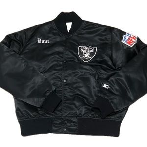 Vtg Starter x Proline Raiders Satin Bomber Jacket